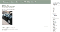 Desktop Screenshot of bouldertaxicab.com